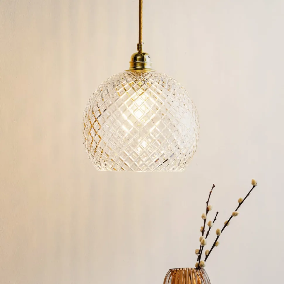 EBB & FLOW Rowan hængelampe, guld Ø 22cm