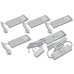Eco-Pad F LED-underskabsbelysning, 5, 4.000 K, alu