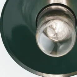 Edward udendørs loftlampe, grøn, Ø 27,5 cm, aluminium/glas