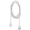 E27-fatning med Ute-kabel, 2,5 m, hvid