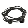 E27-fatning med Ute-kabel, 5 m, sort