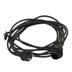 E27-fatning med Ute-kabel, 5 m, hvid