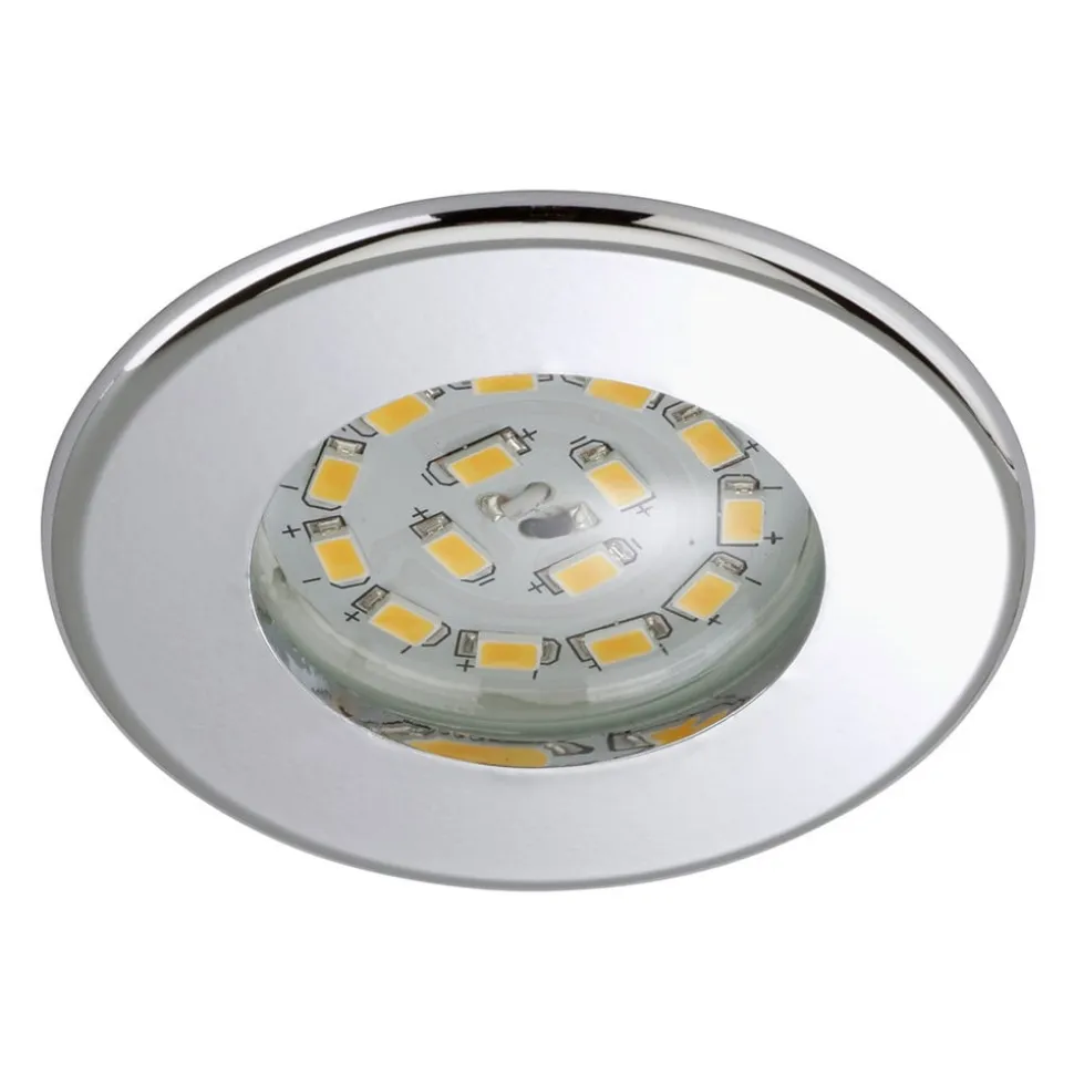 Effektivt Nikas IP44 LED-indbygningsspot, krom