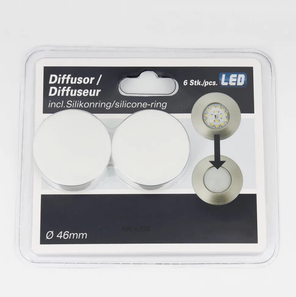 Effektivt Nikas IP44 LED-indbygningsspot, krom