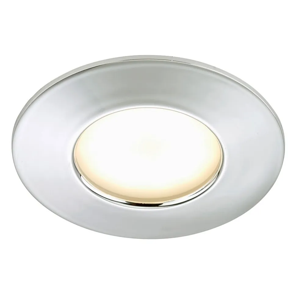 Effektivt Nikas IP44 LED-indbygningsspot, krom
