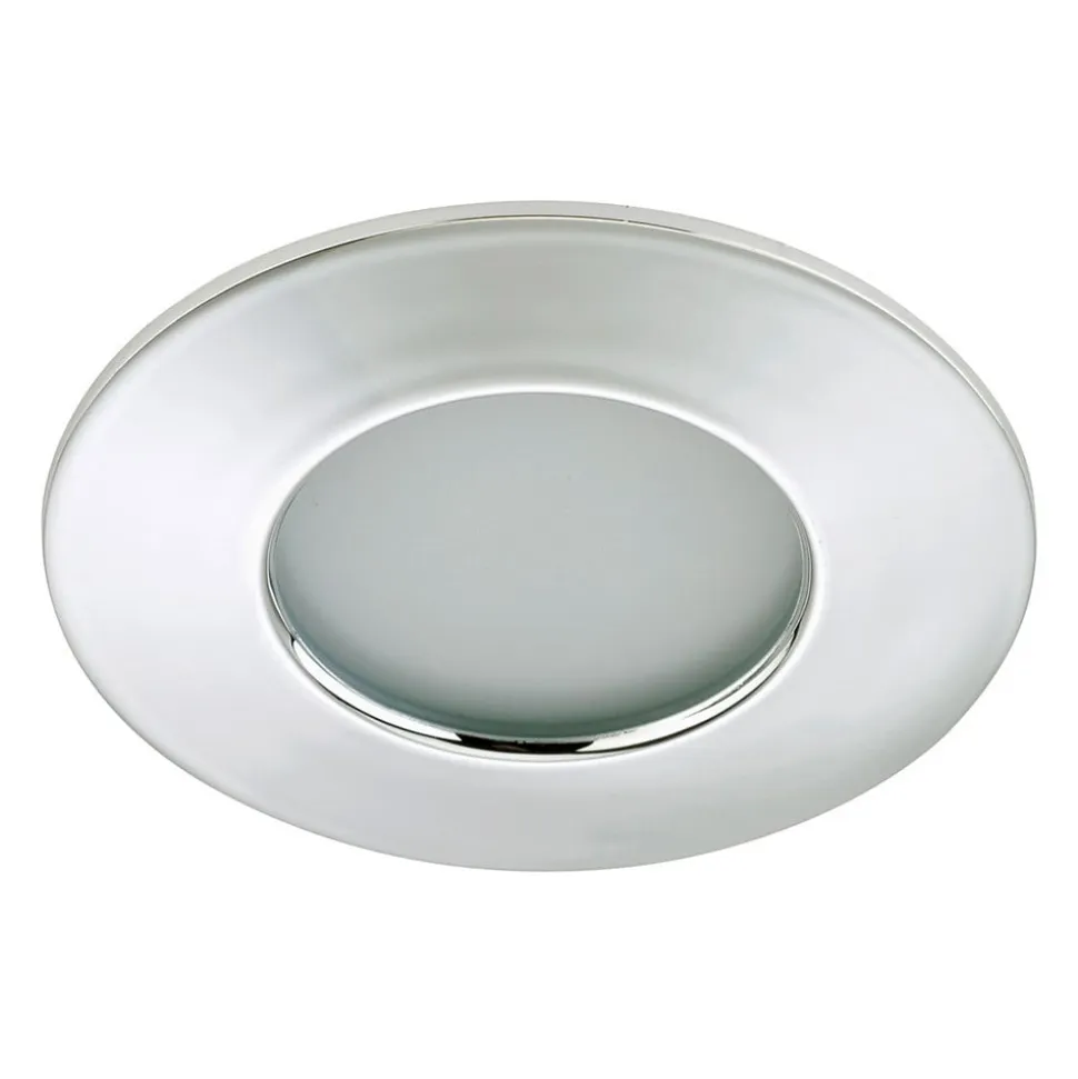 Effektivt Nikas IP44 LED-indbygningsspot, krom