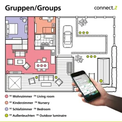 EGLO connect Fueva-C LED indbygningsspot 8,6 cm, sæt med 3 stk