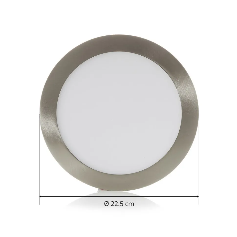 EGLO connect LED indbygningslampe Fueva-C, Ø 22,5 cm, nikkel