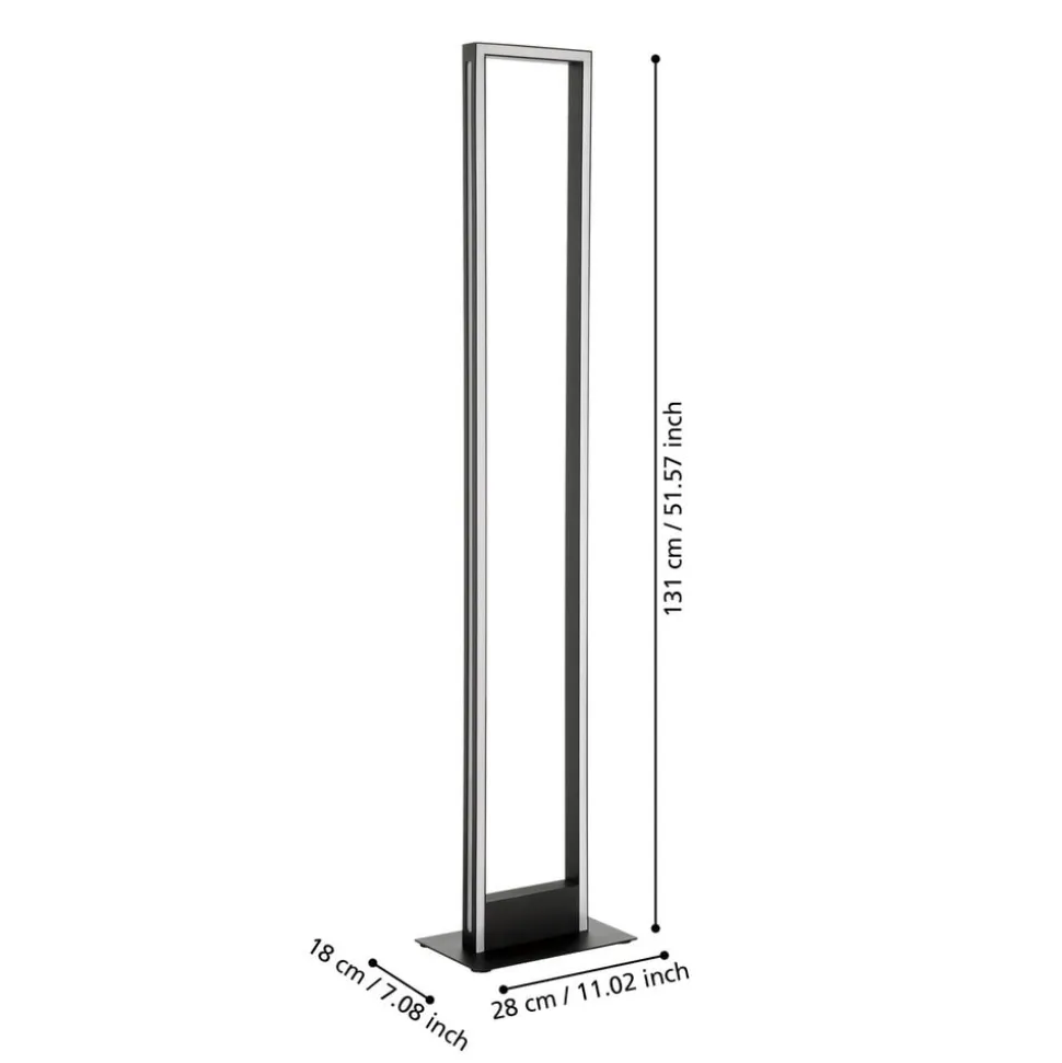 EGLO connect LED-gulvlampe Savilanas-Z, sort, CCT