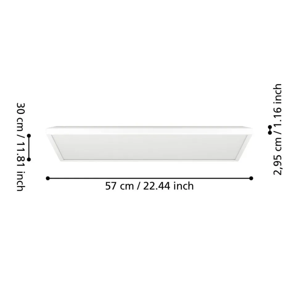 EGLO connect LED-loftlampe Rovito-Z, hvid, 57 x 30 cm
