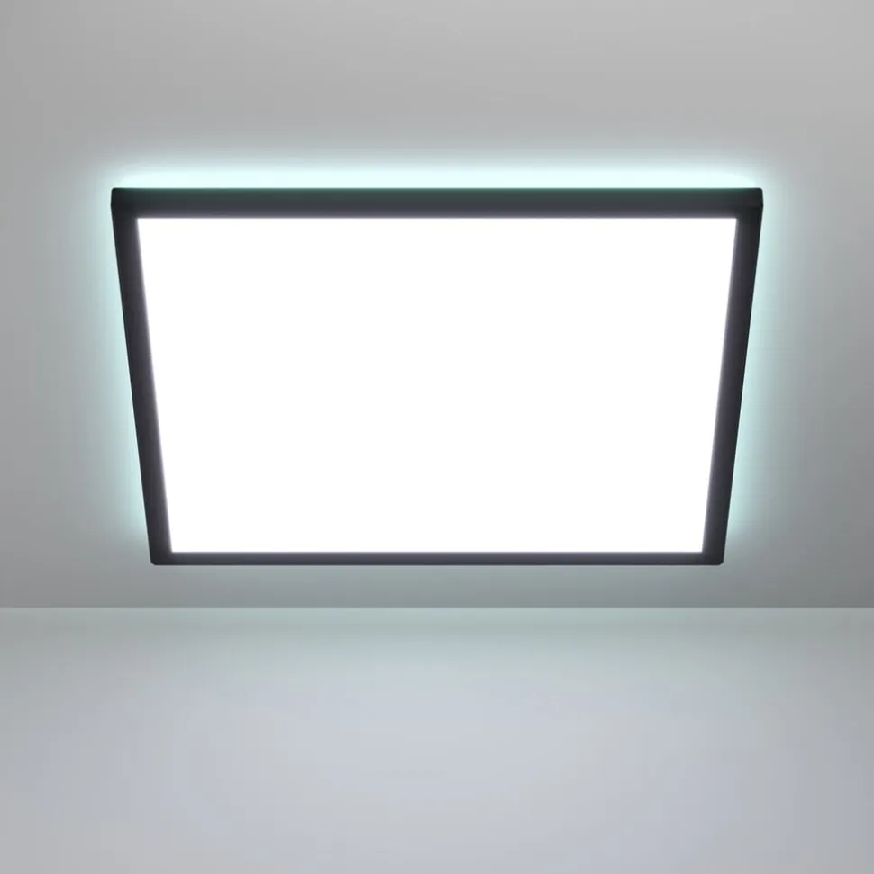 EGLO connect LED-loftlampe Rovito-Z, sort, 50 x 50 cm