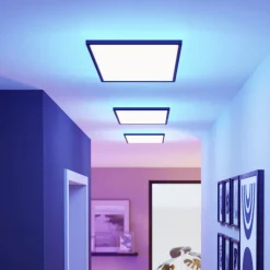 EGLO connect LED-loftlampe Rovito-Z, sort, 57 x 30 cm