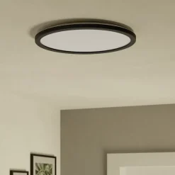 EGLO connect LED-loftlampe Rovito-Z, sort, Ø 39 cm