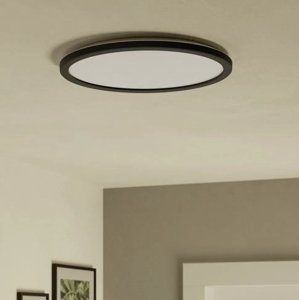 EGLO connect LED-loftlampe Rovito-Z, sort, Ø 39 cm