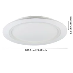 EGLO connect LED-loftlampe Padrogiano-Z, Ø 60 cm, hvid