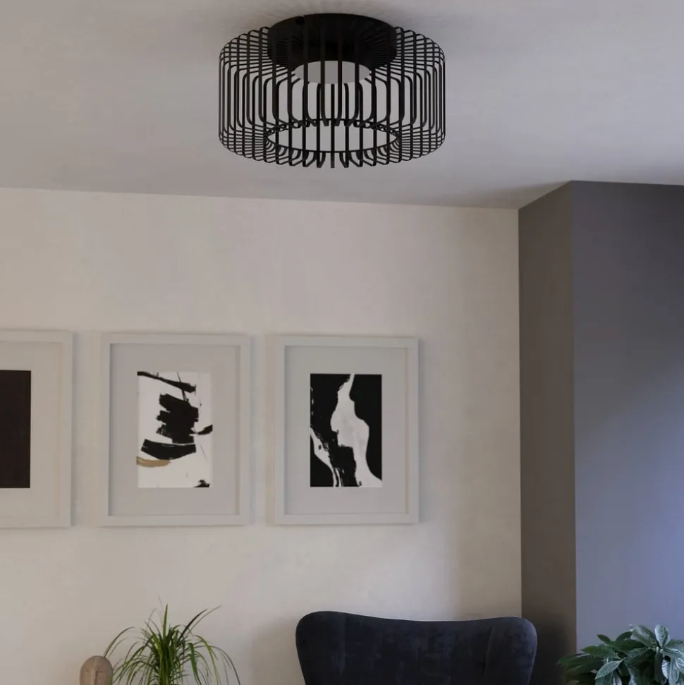 EGLO connect LED-loftlampe Ginestrone-Z, sort, aluminium