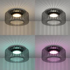 EGLO connect LED-loftlampe Ginestrone-Z, sort, aluminium