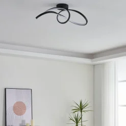 EGLO connect LED-loftlampe Calarossa-Z, sort, aluminium