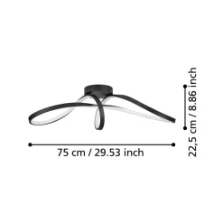 EGLO connect LED-loftlampe Calarossa-Z, sort, aluminium