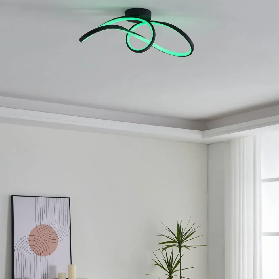 EGLO connect LED-loftlampe Calarossa-Z, sort, aluminium
