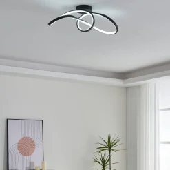 EGLO connect LED-loftlampe Calarossa-Z, sort, aluminium
