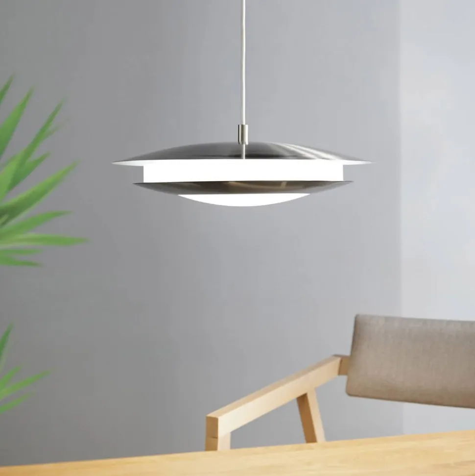 EGLO connect Moneva-C LED-hængelampe nikkel Ø 40,5