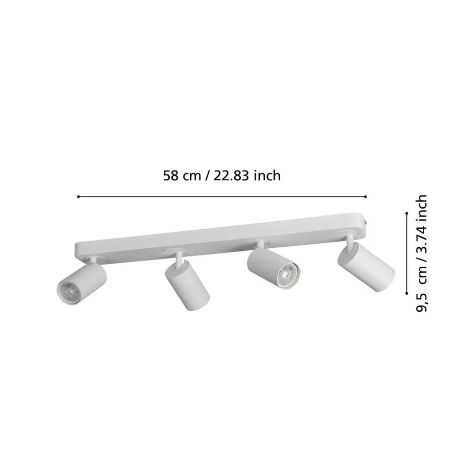 EGLO connect Telimbela-Z loftspot 4 lyskilder hvid