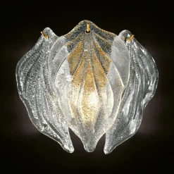 Eksklusiv glas væglampe Foglie af Murano-glas