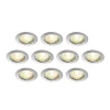 ELC Dakarra indbygnings-downlight, 10, GU10 nikkel