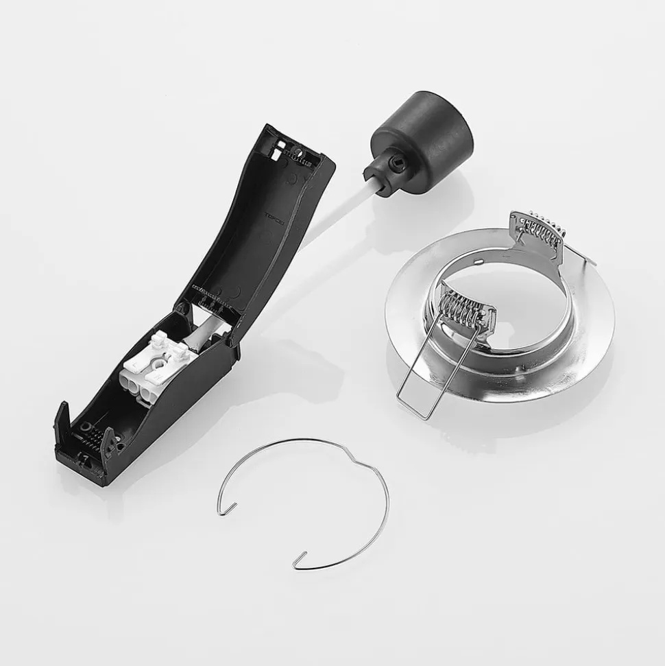 ELC Dakarra indbygnings-downlight, 10, GU10 nikkel