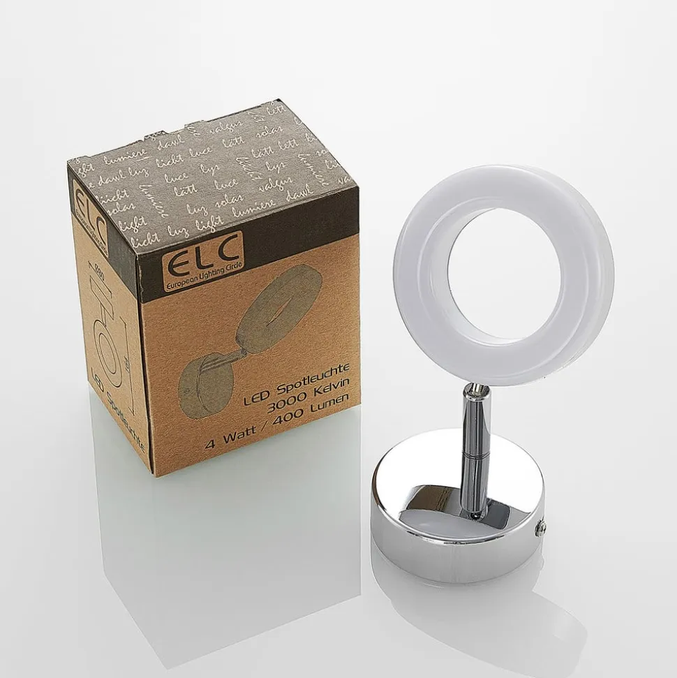 ELC Tioklia LED-spot, krom, 1 lyskilde