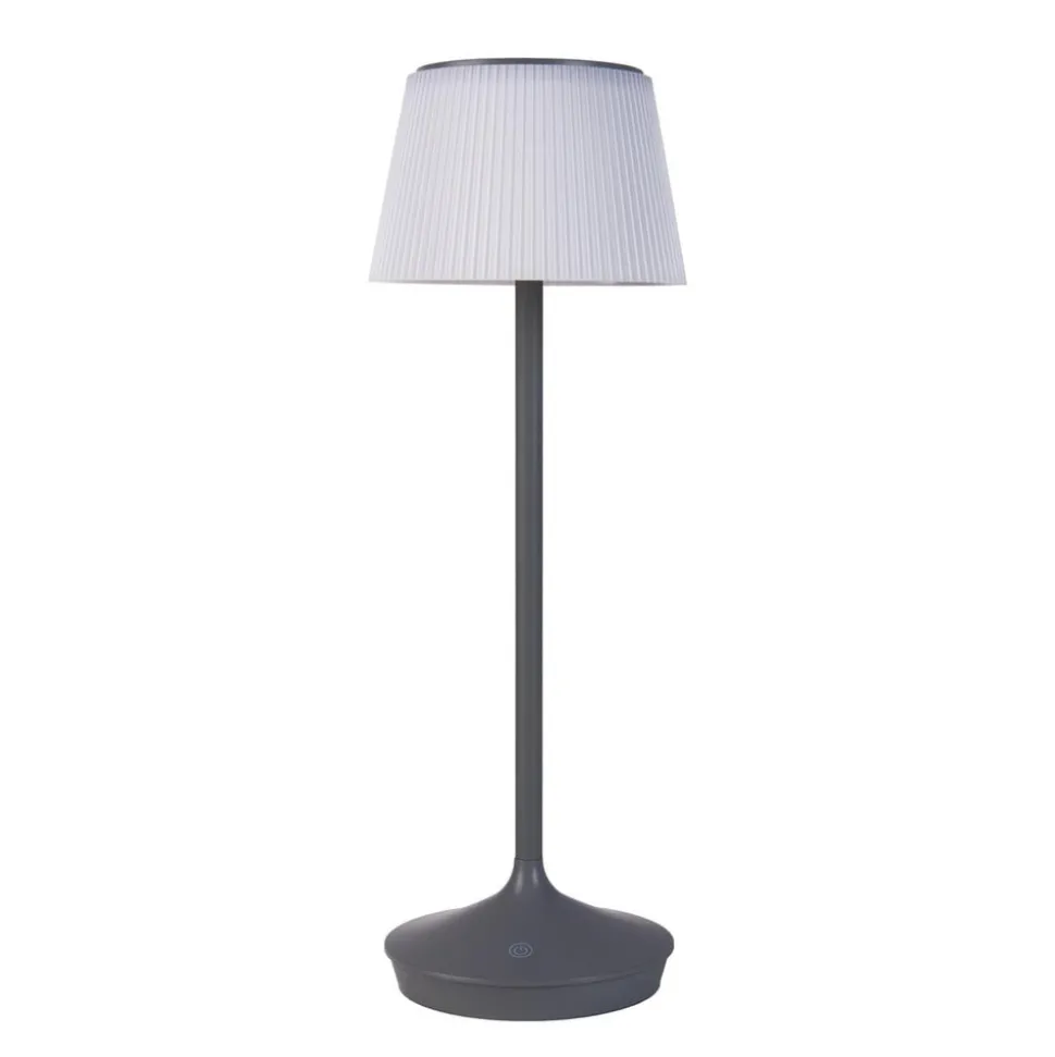 Emmi LED-bordlampe, solcelle, CCT, opladelig, grå