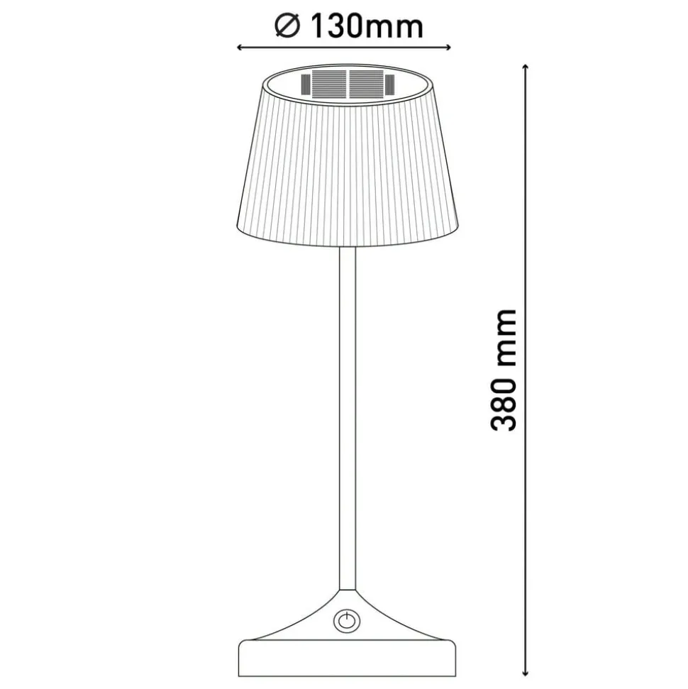 Emmi LED-bordlampe, solcelle, CCT, opladelig, grå