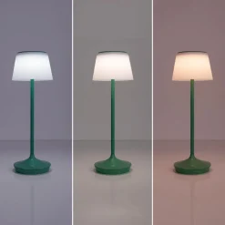 Emmi LED-bordlampe, solcelle, CCT, opladelig, grøn