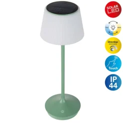 Emmi LED-bordlampe, solcelle, CCT, opladelig, grøn