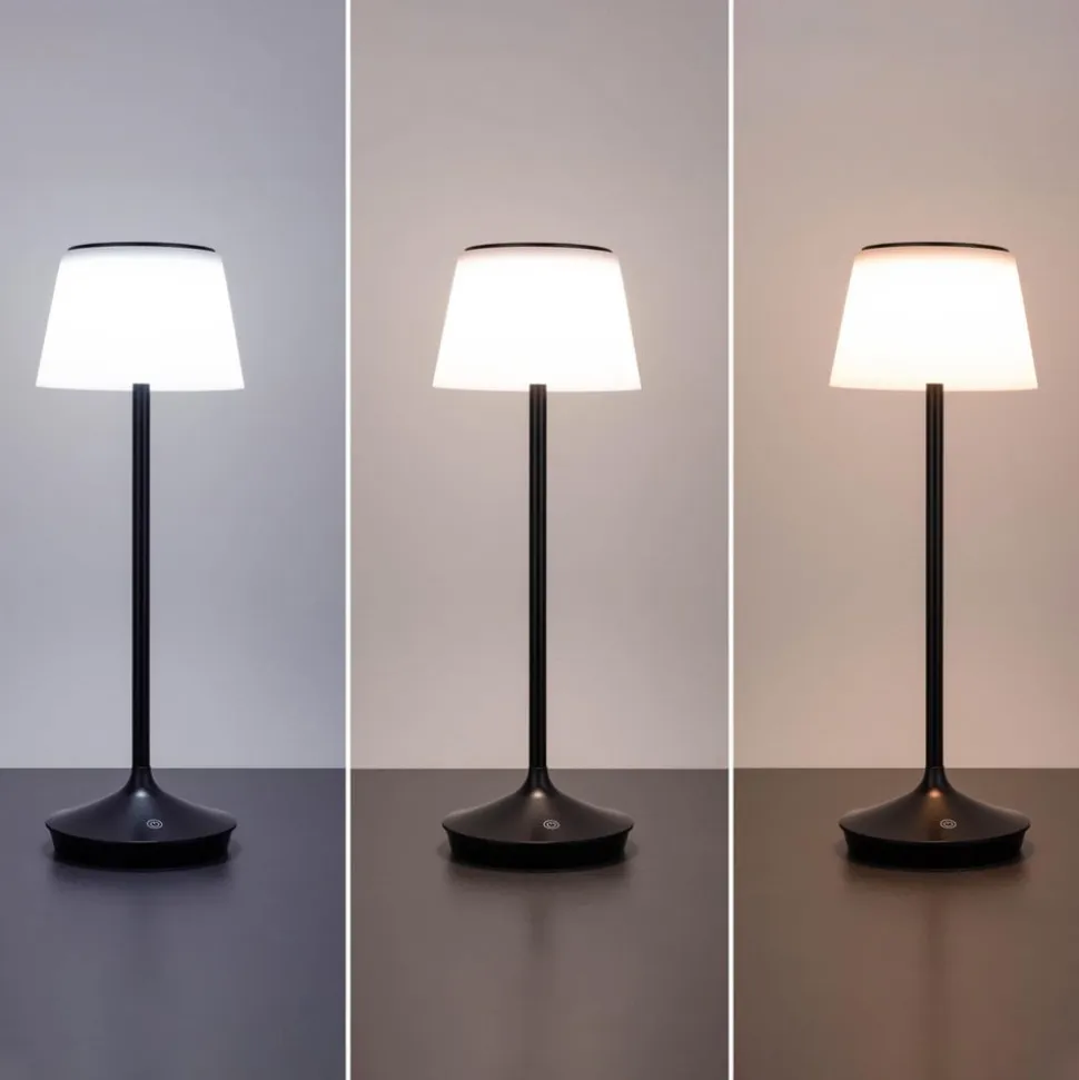 Emmi LED-bordlampe, solcelle, CCT, opladelig, sort