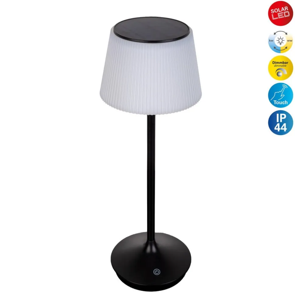 Emmi LED-bordlampe, solcelle, CCT, opladelig, sort