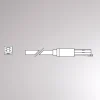 Endetilkobling til Volare-skinne Kabel 2m sort