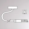 Endetilkobling Volare, kabel 2 m, baldakin, hvid