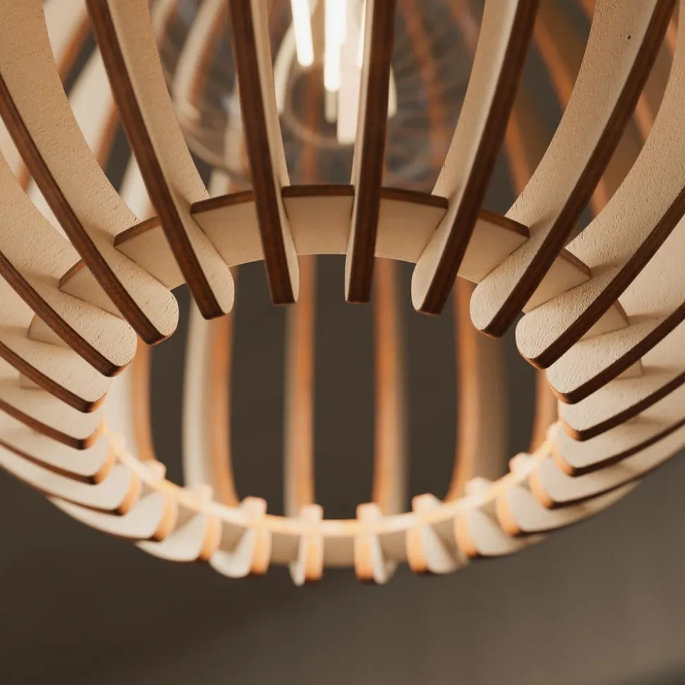 Envostar Clay hængelampe, birkeplywood, 4 lyskilder