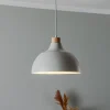 Envostar Kaitt hængelampe, beige, Ø 34 cm, trædetaljer