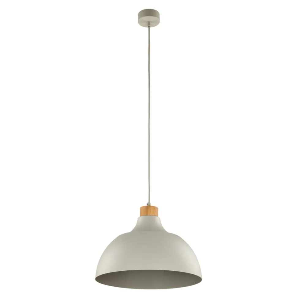 Envostar Kaitt hængelampe, beige, Ø 34 cm, trædetaljer