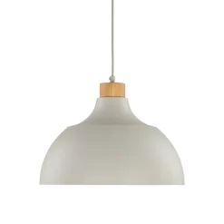 Envostar Kaitt hængelampe, beige, Ø 34 cm, trædetaljer