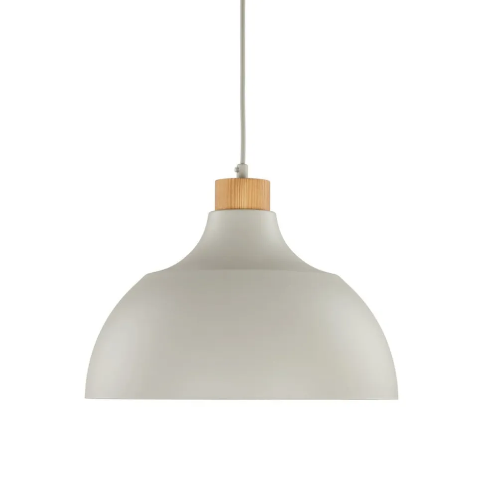 Envostar Kaitt hængelampe, beige, Ø 34 cm, trædetaljer