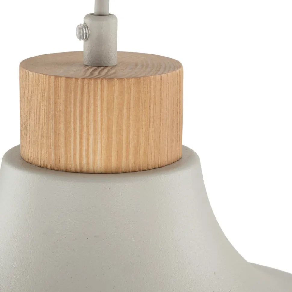 Envostar Kaitt hængelampe, beige, Ø 34 cm, trædetaljer