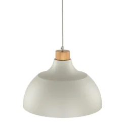 Envostar Kaitt hængelampe, beige, Ø 34 cm, trædetaljer