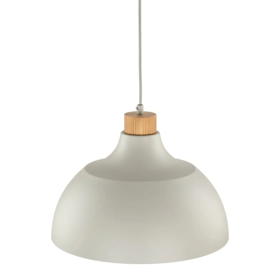 Envostar Kaitt hængelampe, beige, Ø 34 cm, trædetaljer