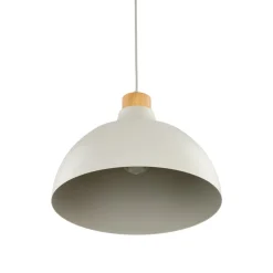 Envostar Kaitt hængelampe, beige, Ø 34 cm, trædetaljer