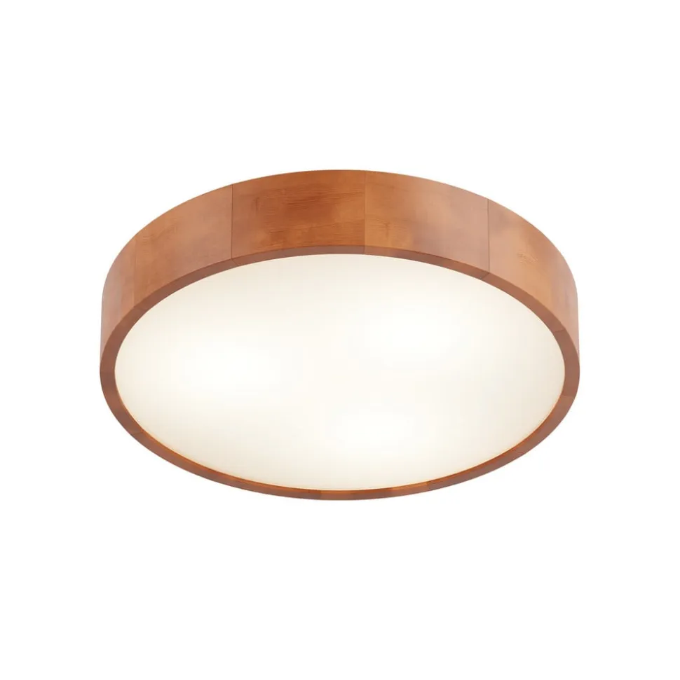 Envostar Kerio loftlampe, Ø47cm, rustik fyrretræ