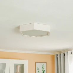 Envostar loftlampe Hagen, hvid fyrretræ